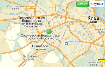 Борщаговка софиевская карта