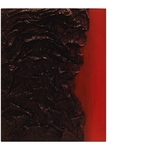 Авторская объемная картина маслом - Красное и черное (с эффектом 3D)