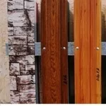 Штакетник металлический для забора под дерево(Золотой дуб, ольха)