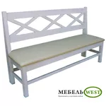 Мебель под старину, Скамейка ХИТ в белом цвете