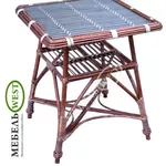 Плетеная мебель из лозы, Стол плетеный со стеклом