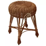 Недорогая плетеная мебель, Табурет из лозы оплетенный