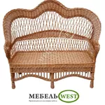 Изготовление плетеной мебели, Скамейка Развернутая