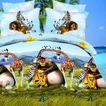 Детская постель фото - комплект Мадагаскар, ранфорс