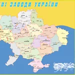 Карта молочных заводов Украины