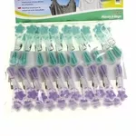 M18-470438, Прищепки для белья (20 шт.), мятный-сиреневый