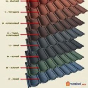 Элитная металлочерепица с каменной посыпкой 