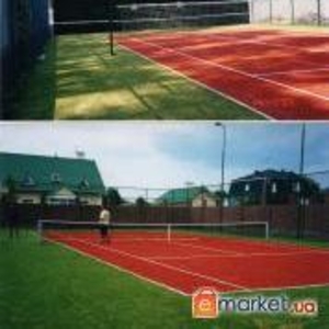 Строительство крытых и открытых теннисных кортов.