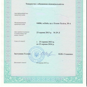 Продается фирма  без НДС но со строй лицензией,  Дарницкий р-н.