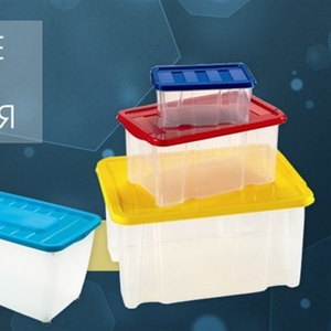 Контейнеры пищевые,  ящики пластиковые для хранения,  от 7л до 185 л.