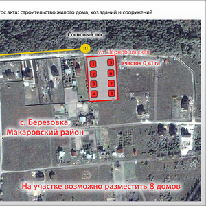 Земельный участок 41 сотка в с. Березовка,  Киевская область