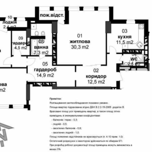 Квартира 3к - 129, 6м2 в новом доме,  Печерск,  Киев