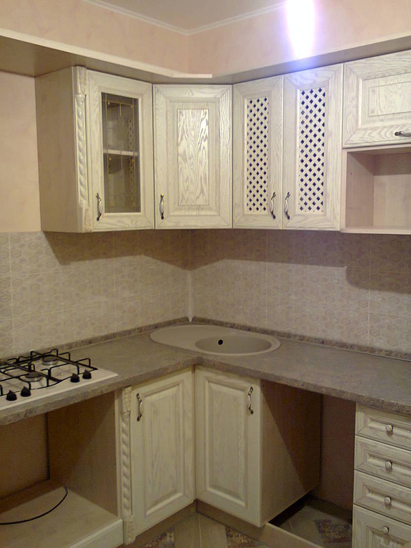 Кухня с фасадами из натурального дерева - Дуб SARF 5