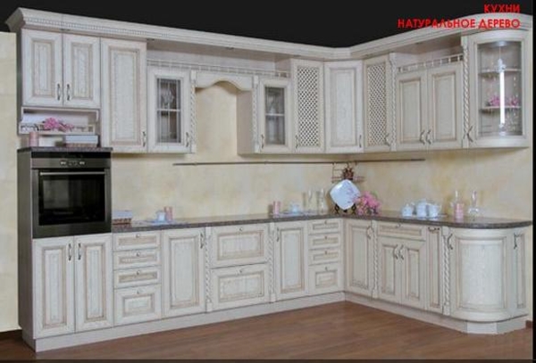 Кухня с фасадами из натурального дерева - Дуб SARF