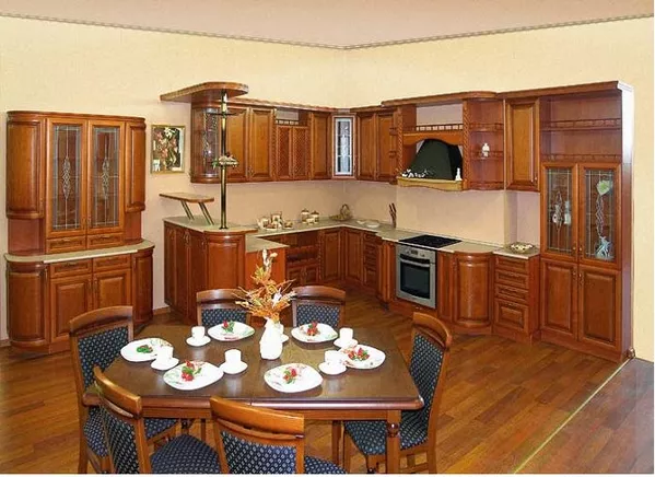 Кухня - фасады натуральное дерево Черешня ХВ