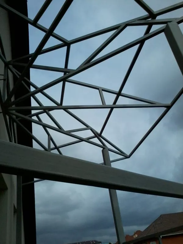 Паркан металевий, винос балкона, сходи, павільйон, кіоск. Фото Київ. 9