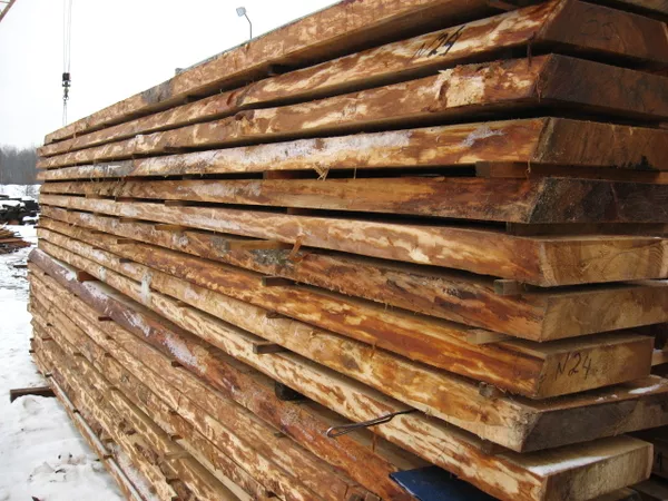 Доска необрезная (дуб, ясень, клен), I сорт, диаметр 25, 32, 40, длина