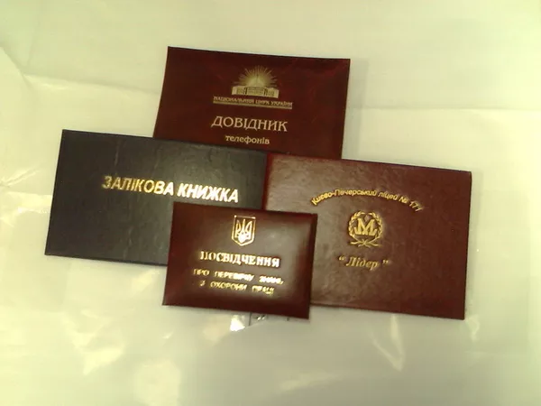 Изготовим папки виниловые,  кожзам,  удостоверения,  тиснение лого 2