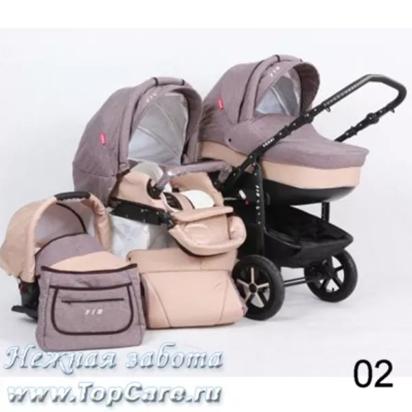 Универсальная коляска Verdi FIO S-Line(лен, кожа) 2