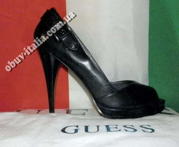 Туфли женские кожаные фирмы GUESS с открытым носком Италия 7