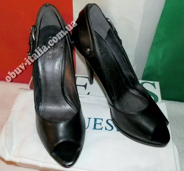 Туфли женские кожаные фирмы GUESS с открытым носком Италия 8