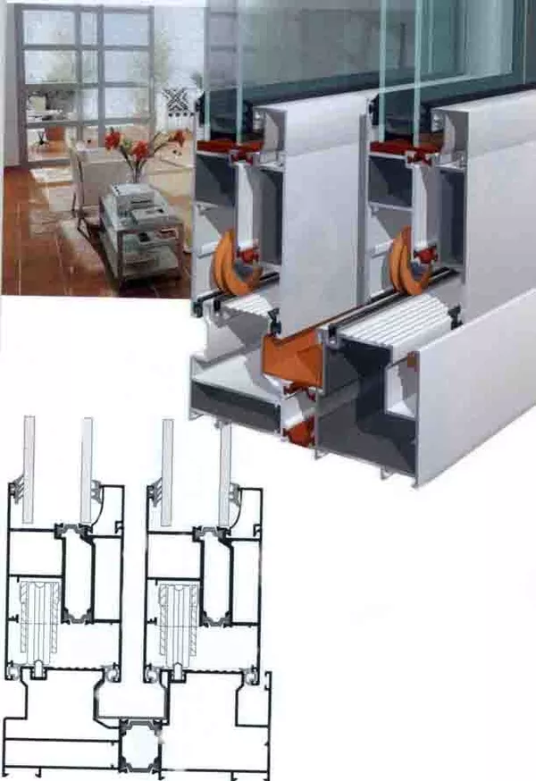 Алюминиевые и дерево-алюминиевые раздвижки. 3