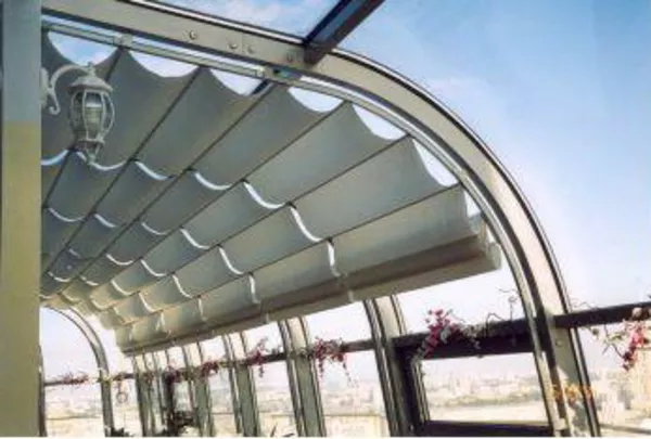 Жалюзи Электрокарнизы Рулонные шторы Маркизы Рафшторы Пергольные навес 7