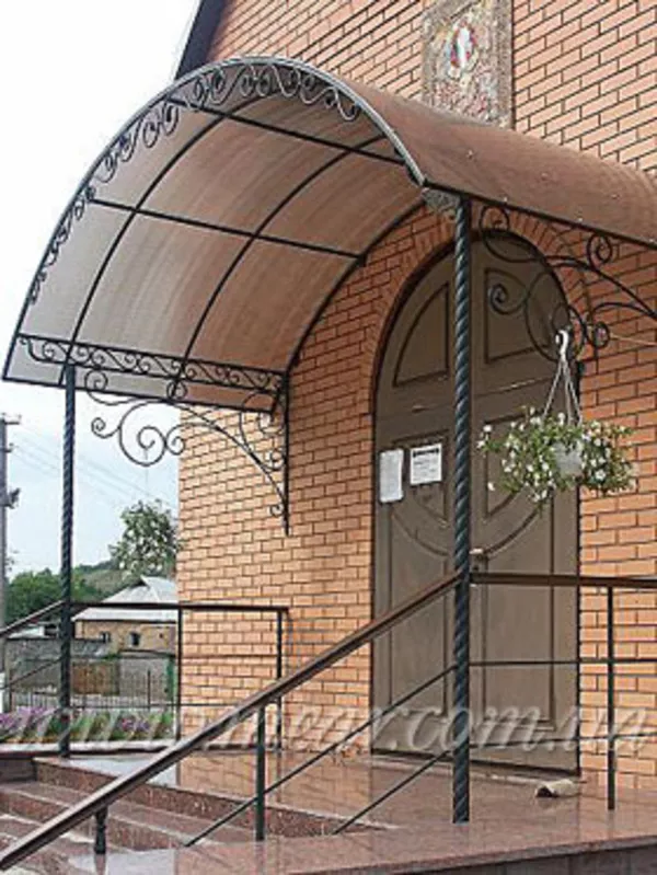 Козырькы под заказ, монтаж КИЕВ