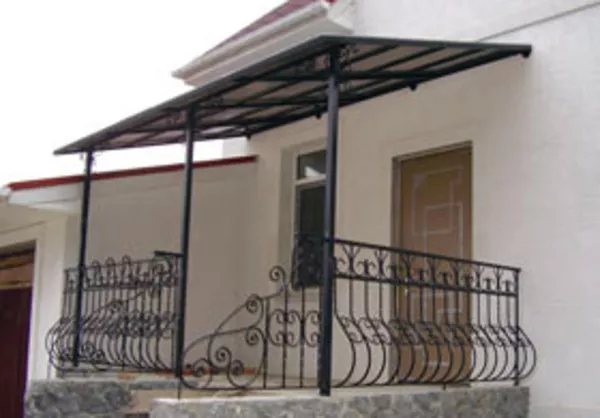 Козырькы под заказ, монтаж КИЕВ 3