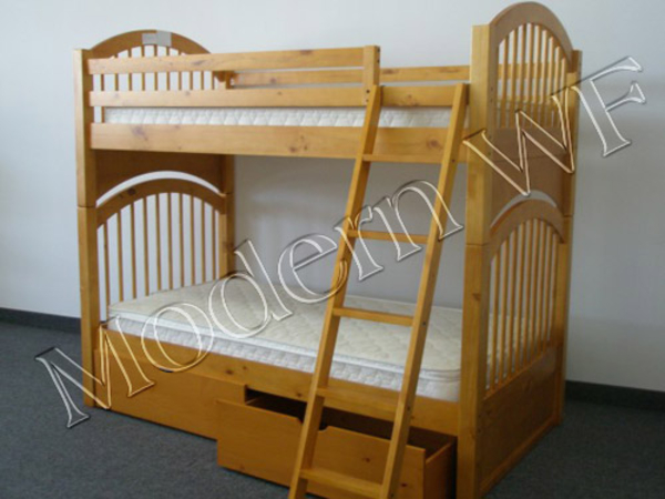 Двухъярусная кровать Левада из натурального дерева
