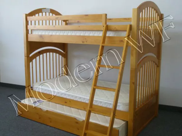 Двухъярусная кровать Левада из натурального дерева 2