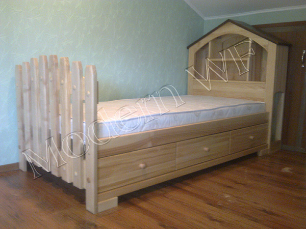 Детская кровать Робин из натурального дерева 4
