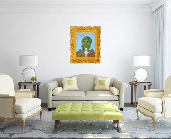 Картина маслом Удивление из серии картин Эмоции. Эксклюзив. Абстракция 2