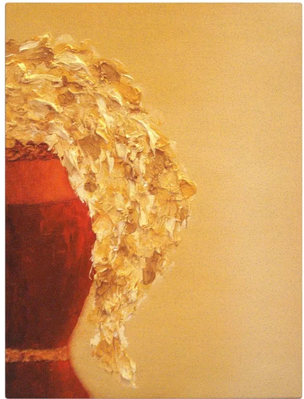 Картина маслом на холсте Золотые цветы
