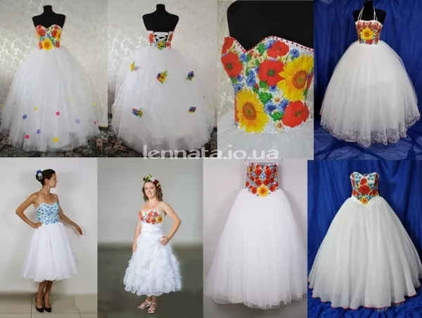 Свадебные платья в Украинском стиле с вышивкой,  Киев 12