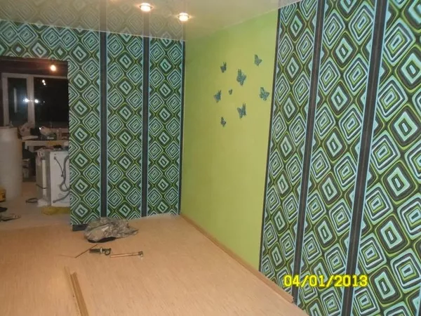 Поклейка обоев.Виниловые, флизелиновые, бумажные.Киев