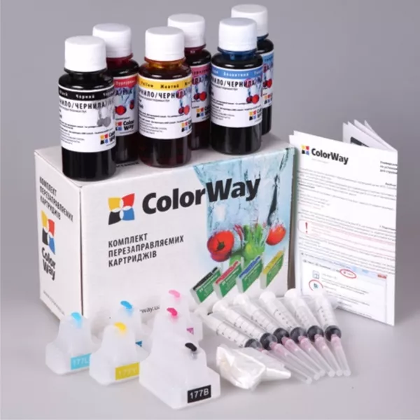 Перезаправляемые картриджи ПЗК HP №177 с чипом