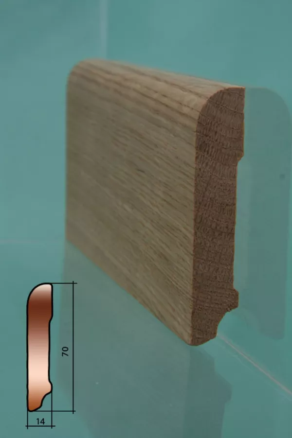Европлинтус, плинтус из натурального дерева (дуб, сосна). 2