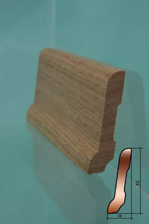 Европлинтус, плинтус из натурального дерева (дуб, сосна). 3