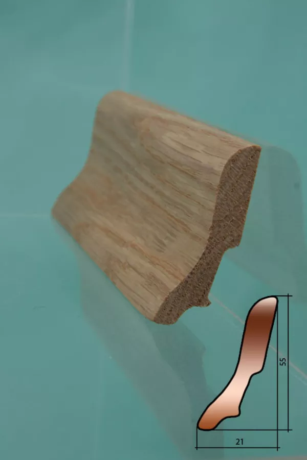 Европлинтус, плинтус из натурального дерева (дуб, сосна). 4