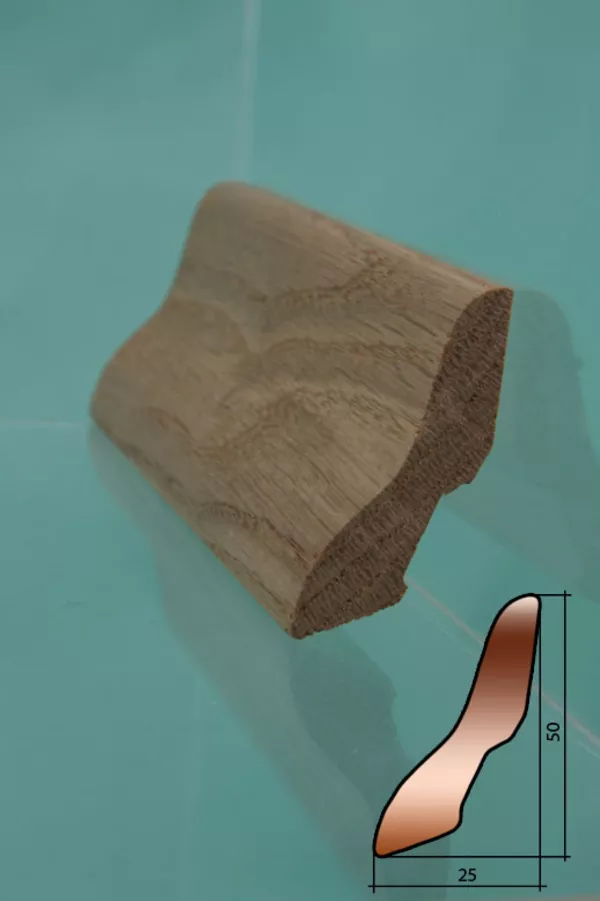 Европлинтус, плинтус из натурального дерева (дуб, сосна). 6