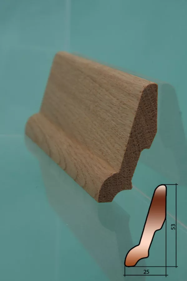 Европлинтус, плинтус из натурального дерева (дуб, сосна). 7