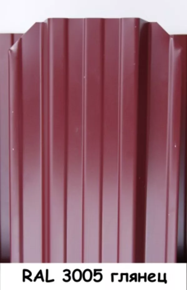 Штакетник металлический ширина 115мм для забора (глянец,  мат) 32 цвета 5