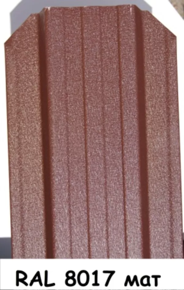 Штакетник металлический ширина 115мм для забора (глянец, мат) 32 цвета 16