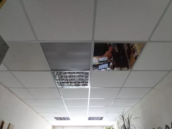 Плиты подвесного потолка для медицинских помещений. ПВХ плиты белые 2