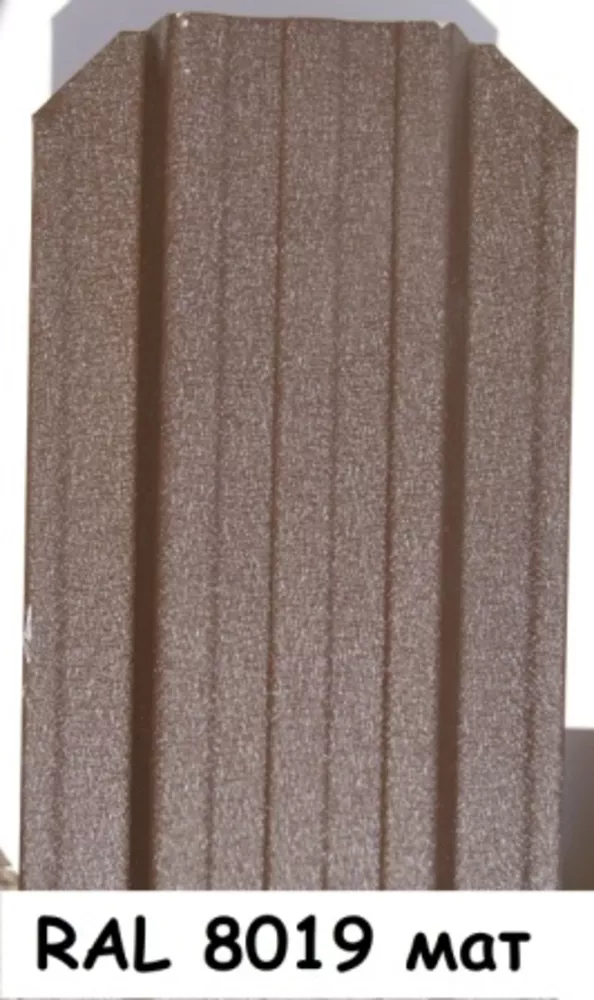 Штакетник металлический для забора Матовый, ширина 115мм, 10 цветов. 12