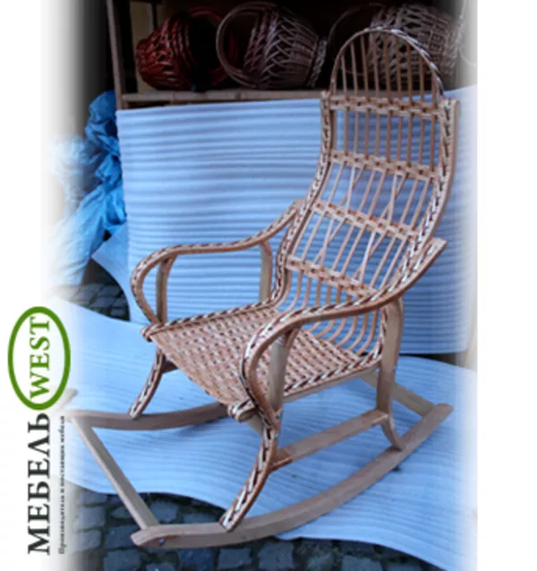 Мебель из лозы купить, Кресло-качалка Разборная 2