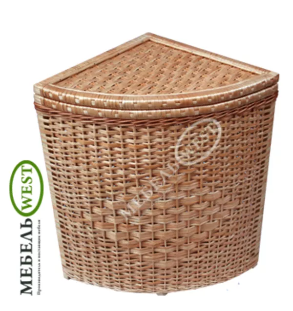 Плетеная мебель цены, Корзина для белья угловая