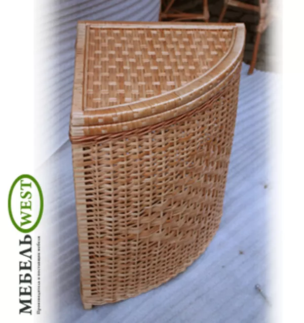 Плетеная мебель цены, Корзина для белья угловая 2