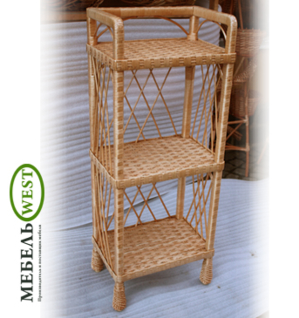 Плетеная мебель недорого,  Полка из лозы (3 яруса) 2